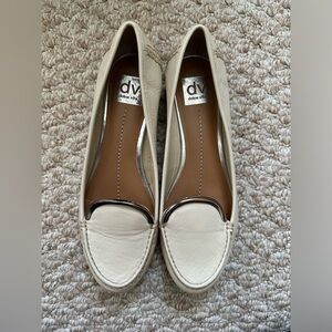 Dolce Vita ivory leather loafers